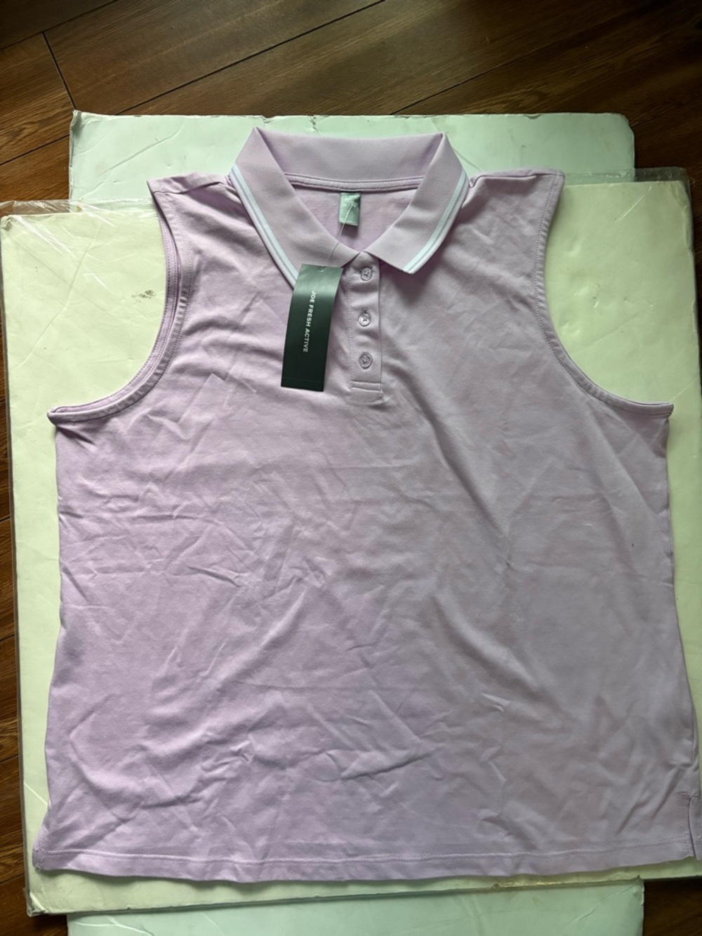 NEW sleeveless Polo Tank Top - Light Lavender joe fresh